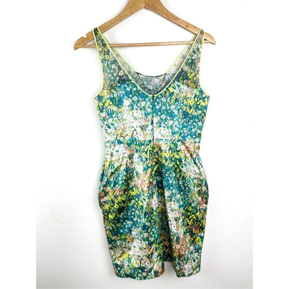 O’2nd Barney’s New York Floral Spring Bright Pocket Mini Dress Cotton Blend Size - Picture 4 of 10